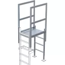 Kilépő korlát áthidalóval 800X600MM ELOX ALU