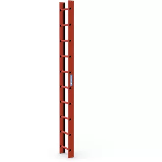Tetőlétra 2,80m 1x10 fok téglavörös