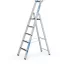 Állólétra 1x5 elox R13StepS