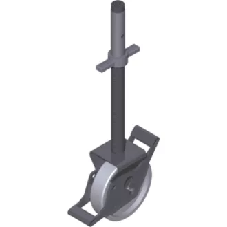 Vezetőképes kerék orsóval, 125mm