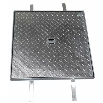 Erősített aknafedél 600x600 mm kerettel, tűzihorganyzott
